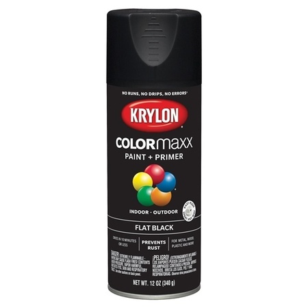 KRYLON 5546 COLORMAXX 12 OZ BL ACK FLAT K05546007